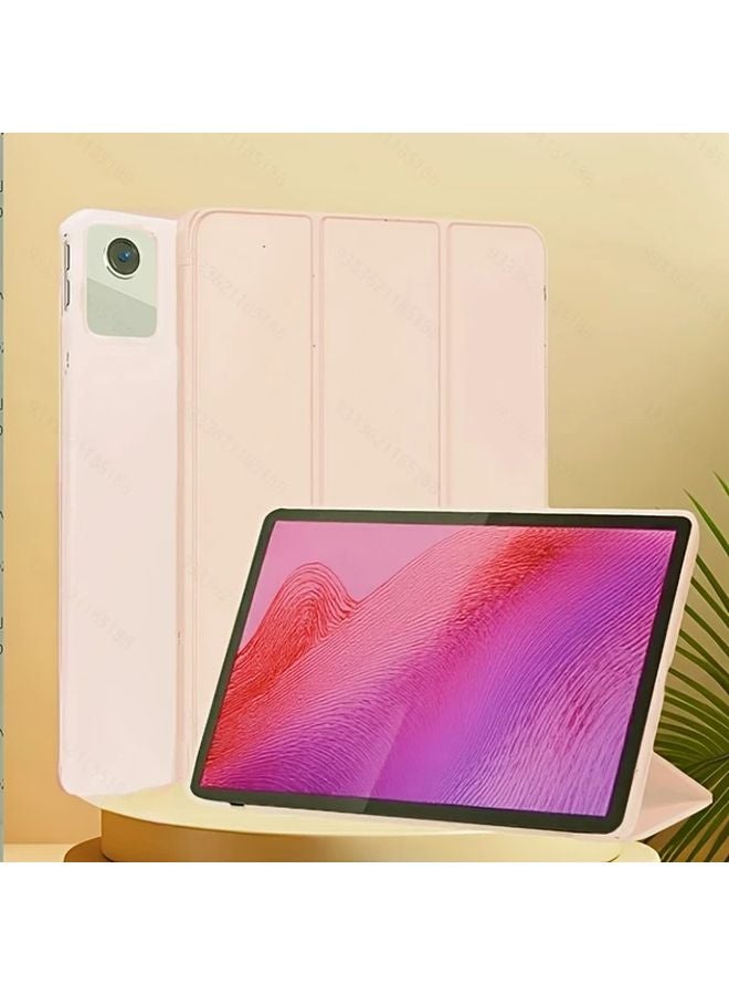 غطاء Lenovo Tab M11 2025 لـ Tab K11 Xiaoxin Pad 11 2024 وردي TPU ثلاثي الطيات مع تفعيل وإيقاف التشغيل التلقائي - Image 5